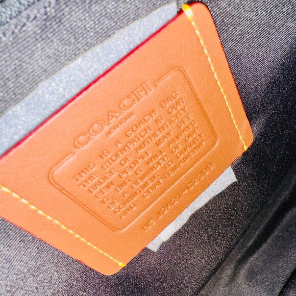 COACH HOUSTON MAP BAG IN SIGNATURE CANVAS CROSSBODY MESSENGER BAG UNISEX - Picture 8 of 11